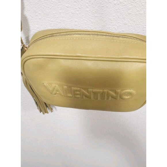 Valentino By Mario Valentino Mia Embossed Leather Crossbody Bermuda Green - Picture 6 of 10